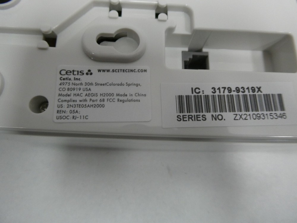 Cetis H2000 Scitec White Hotel Phone