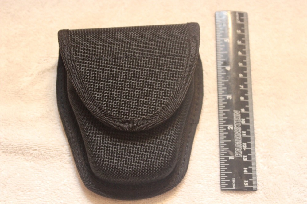 Blackhawk Black Molded Nylon Tactical Single Handcuff Case with Hidden Snaps