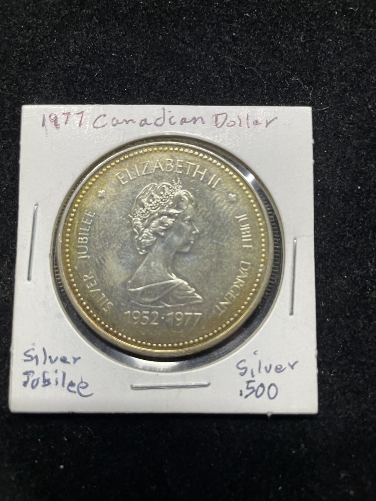 1977 Canada Silver Jubilee  One Dollar Silver Coin Uncirculated
