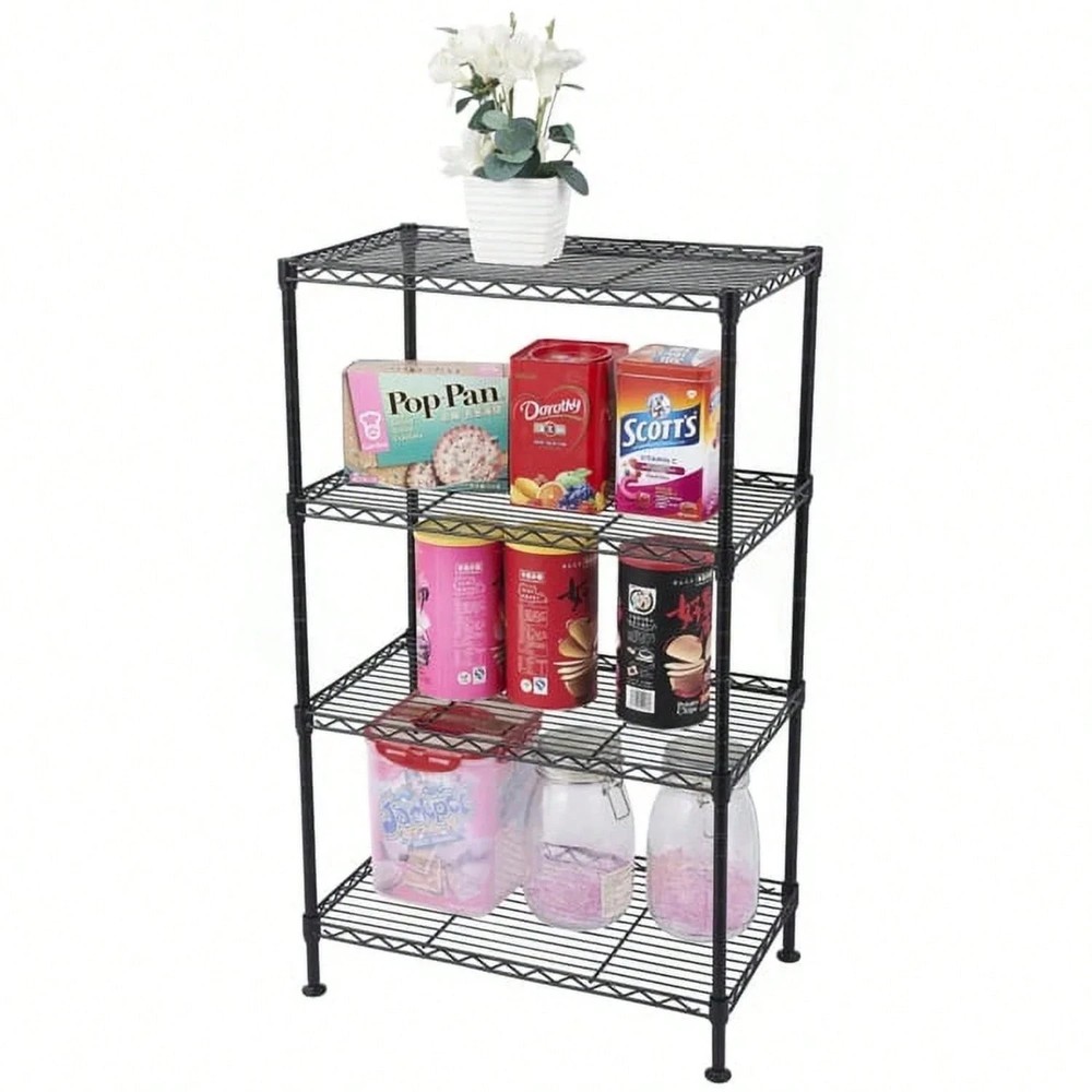 4-Tier Adjustable Steel Storage Rack