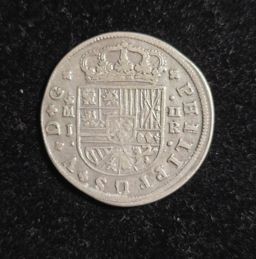 1717 Spanish Madrid Silver 2 Reales