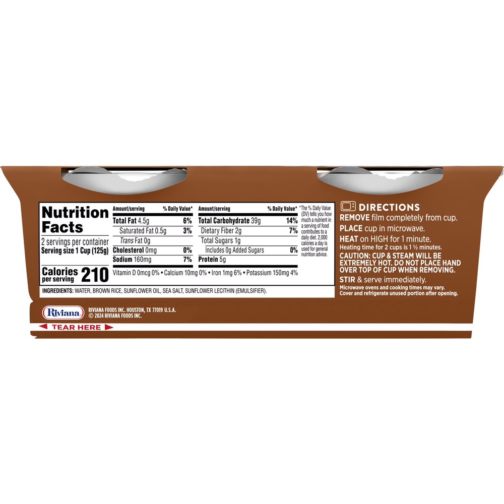 Microwaveable Brown Rice Cups Gluten Free