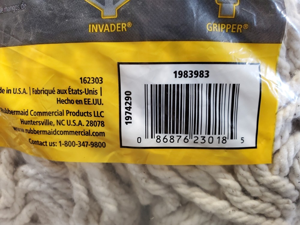 Rubbermaid #24 Looped End Mop Head Refill Replacement Floor Cleaner String Yarn