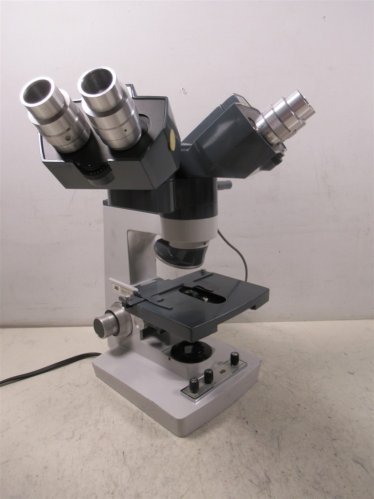 AO American Optical One-Ten Microstar Dual Head Binocular Laboratory Microscope