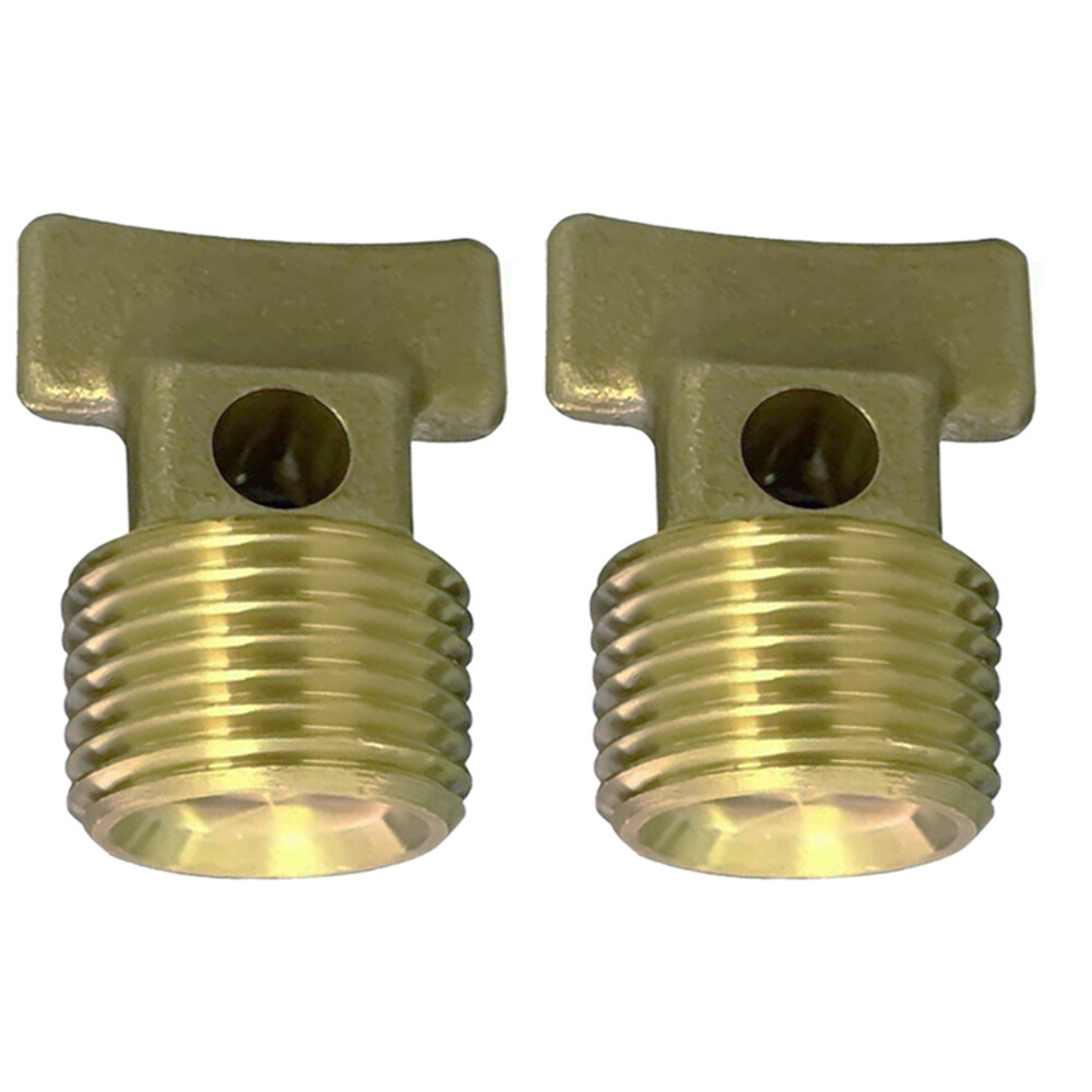 2 PACK Boat Garboard Drain Plug - 1/2" NPT Thread,solid brass Drain Plugs
