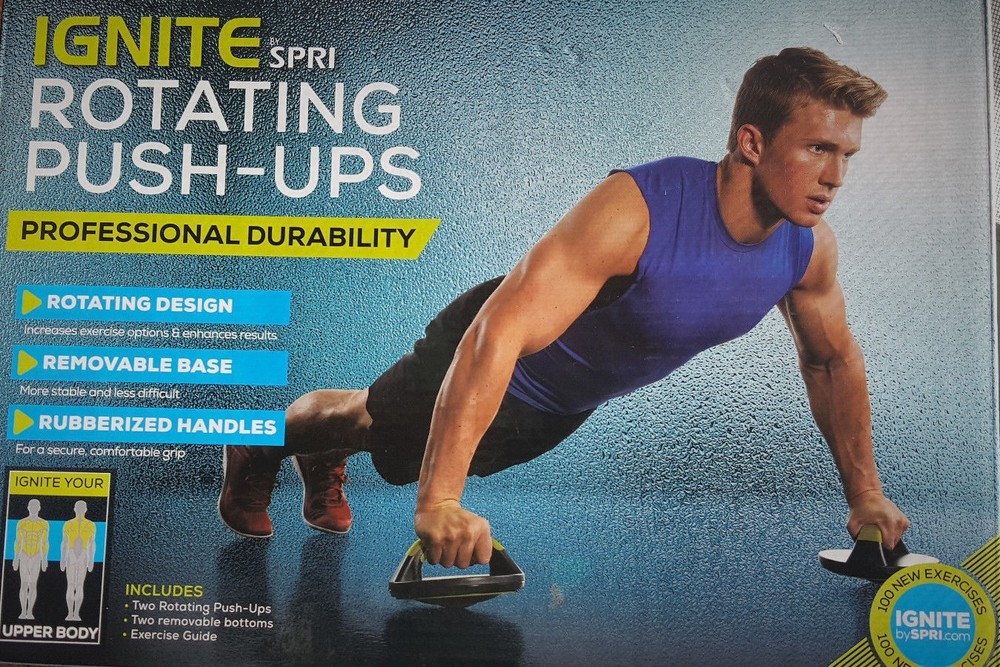 NEW - IGNITE by SPRI Rotating Push-Ups Excercise Push Up