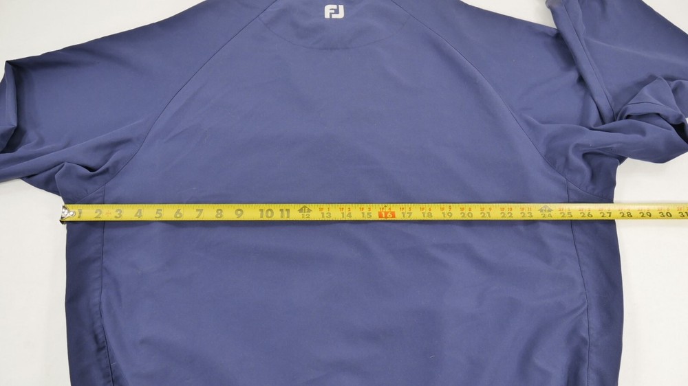 FootJoy Blue Windbreaker Jacket Pullover Band Collar Lined Mens X Large