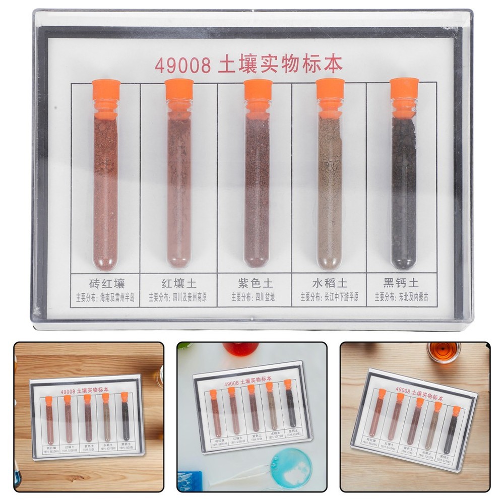 Geographical Soil Specimens Laboratory Sample Collection Set Experiment
