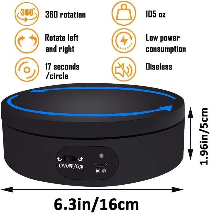Motorized Rotating Display Stand, Cup Display Turner Stand, Electric Rotating...