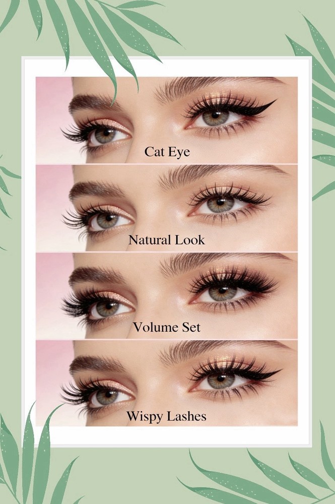 Laminated Waterproof Lash Style Reference Cards for Salon Upsell