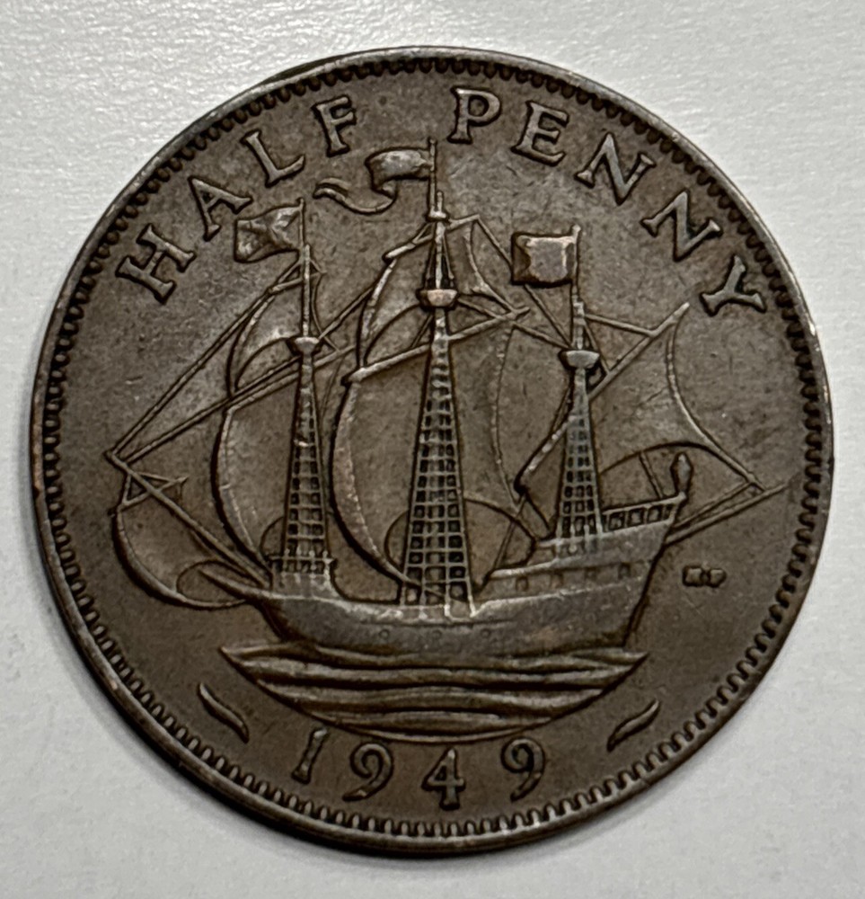 1949 Great Britain Half Penny