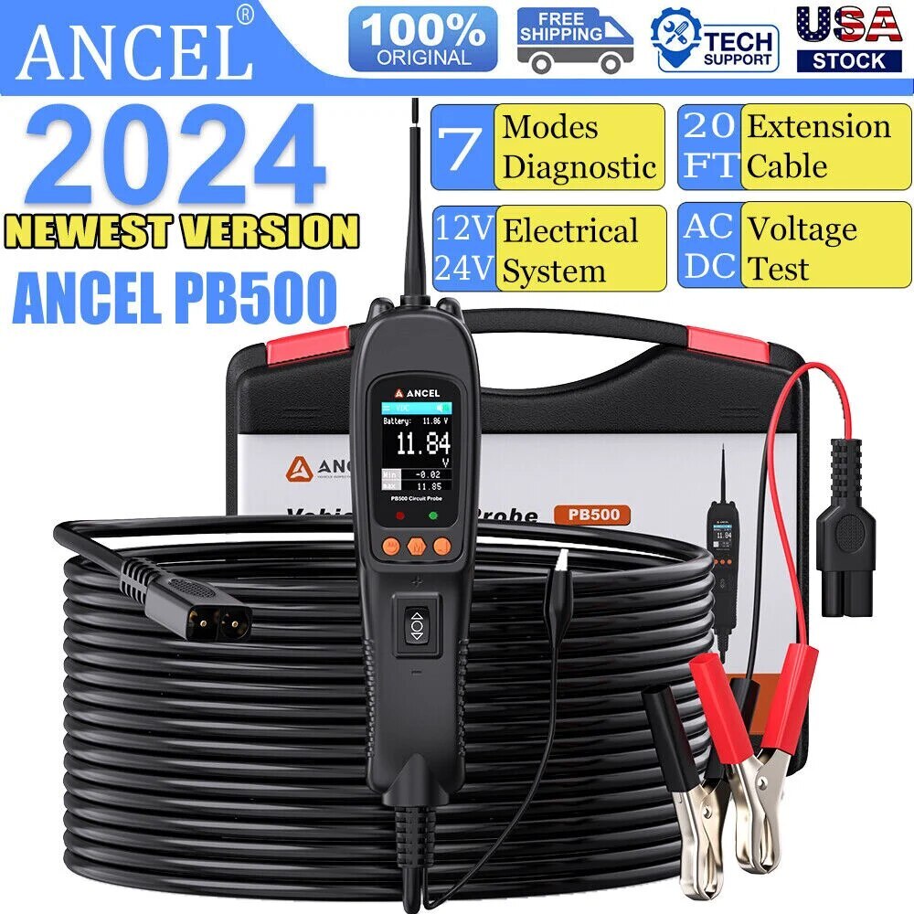 ANCEL 12-24V Car Power Circuit Tester Probe Electrical System Diode Test Tool