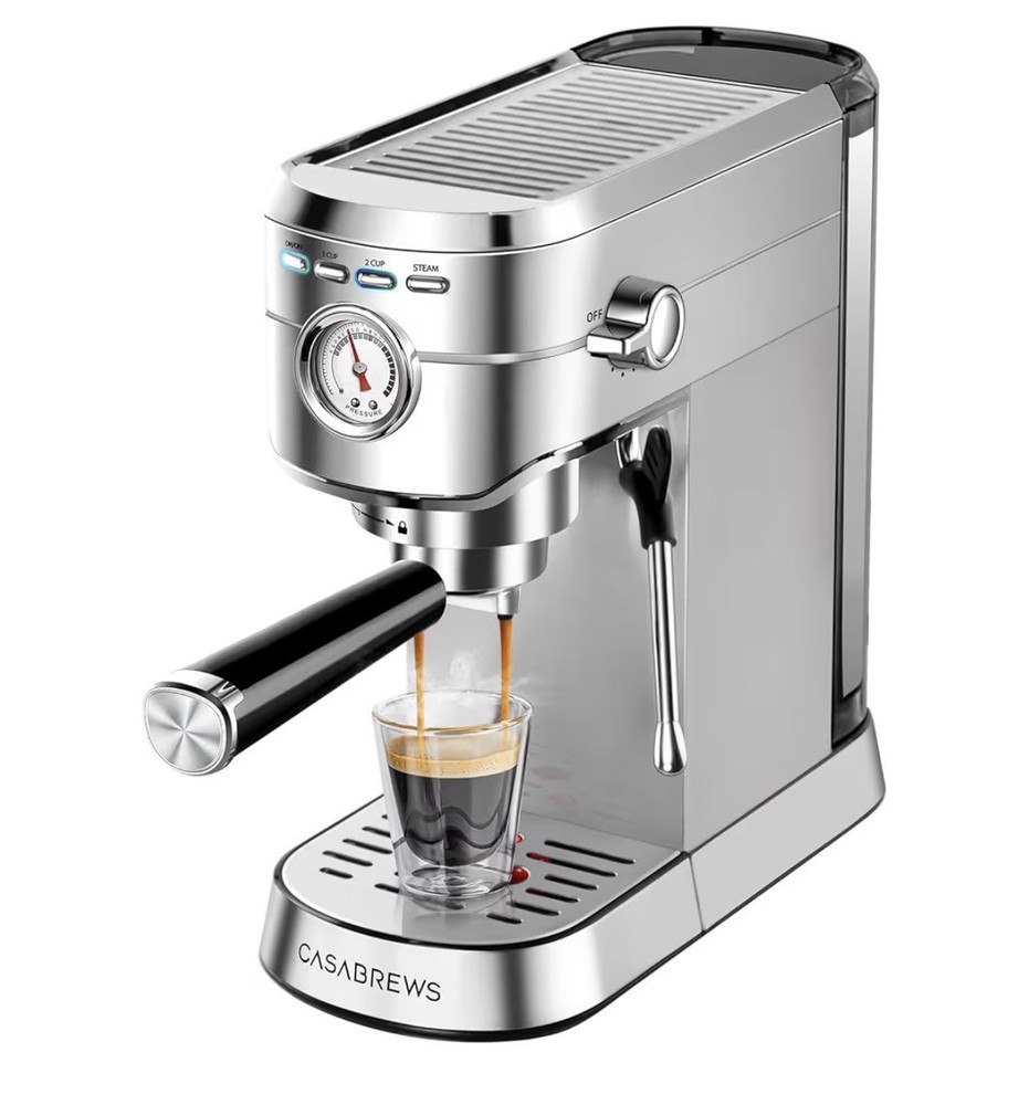 CASABREWS CM5418 Espresso Machine 20 Bar, Compact Small, A-Silver