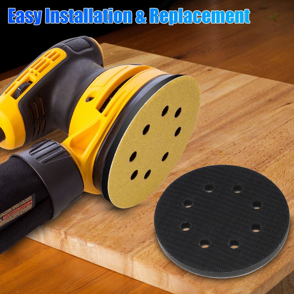 2PCS 5in Hook Loop Foam Cushion Sanding Discs Buffer Pad For Orbital Sander