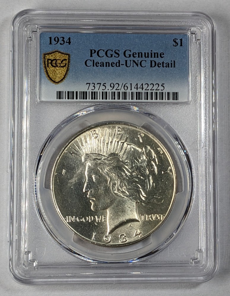 1934 P Peace Silver Dollar PCGS UNC