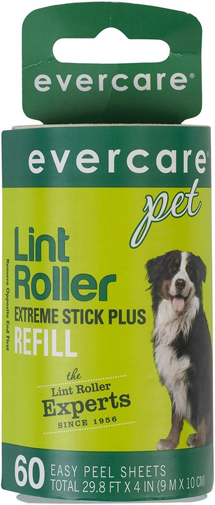 Extra Sticky Pet Lint Roller Refill 60 Sheets - Pack of 4