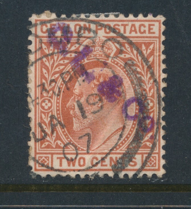 CEYLON, Firm chop (security overprint) C. L. & CO