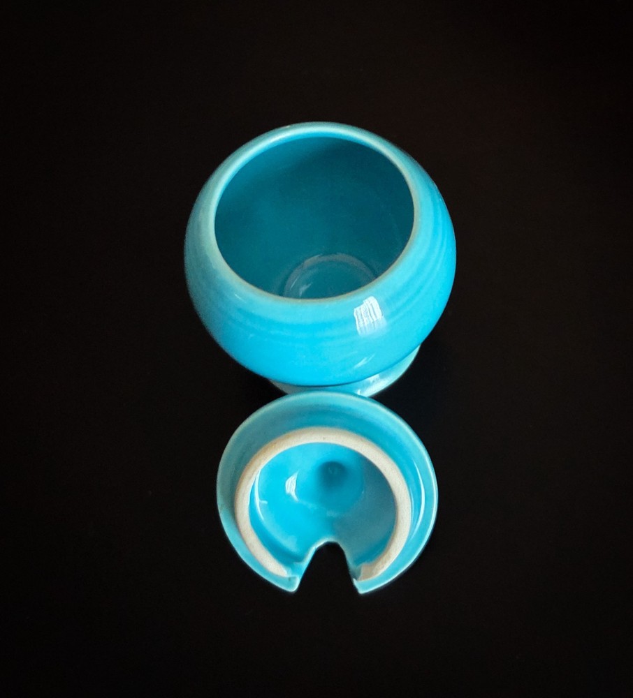 Fiesta Vintage Turquoise Mustard Jar