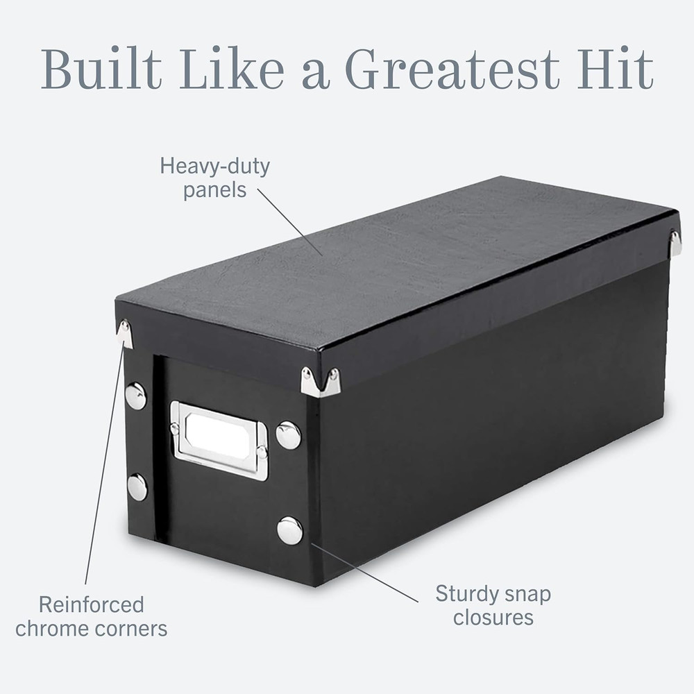 2 CD Storage Rack Box Holder Disk Case Media Display Space Store Organizer Black