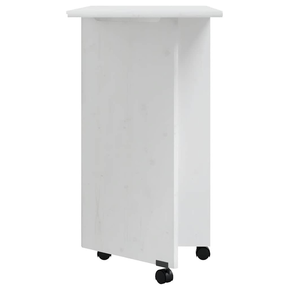 White Solid Pine Wood Rolling Cabinet Engineered Wood Plastic Locker Organizer