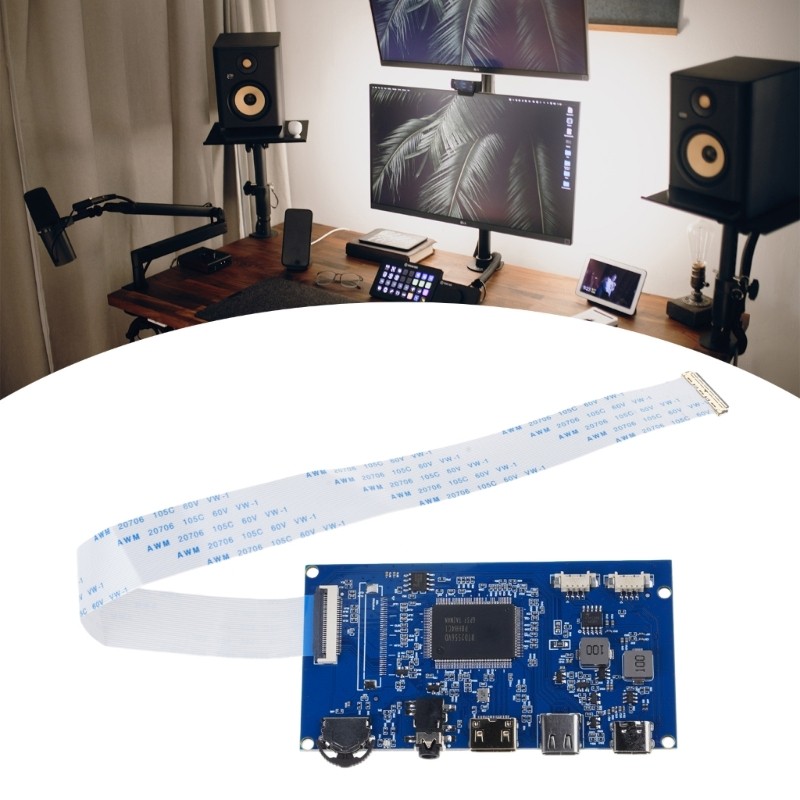 30pin EDP LCD Screen Driver Board Automatic Recognition 2-Channel with Cable