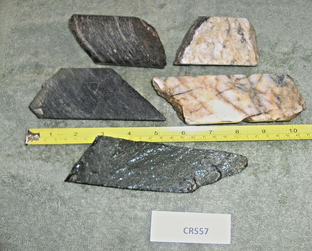 Core Samples From Alaska Gold Mine 5 Pieces  Split Drill Samples CRS57
