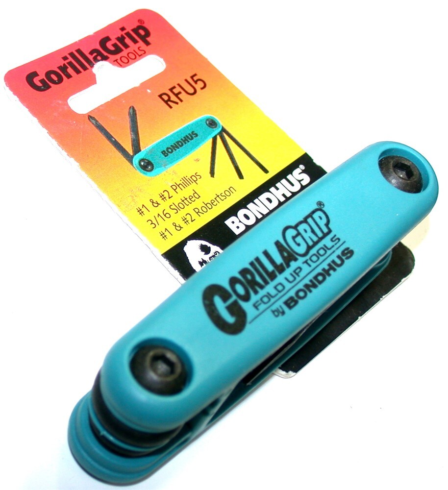 Bondhus GorillaGrip 12543 5 Piece Fold-up Tool Set