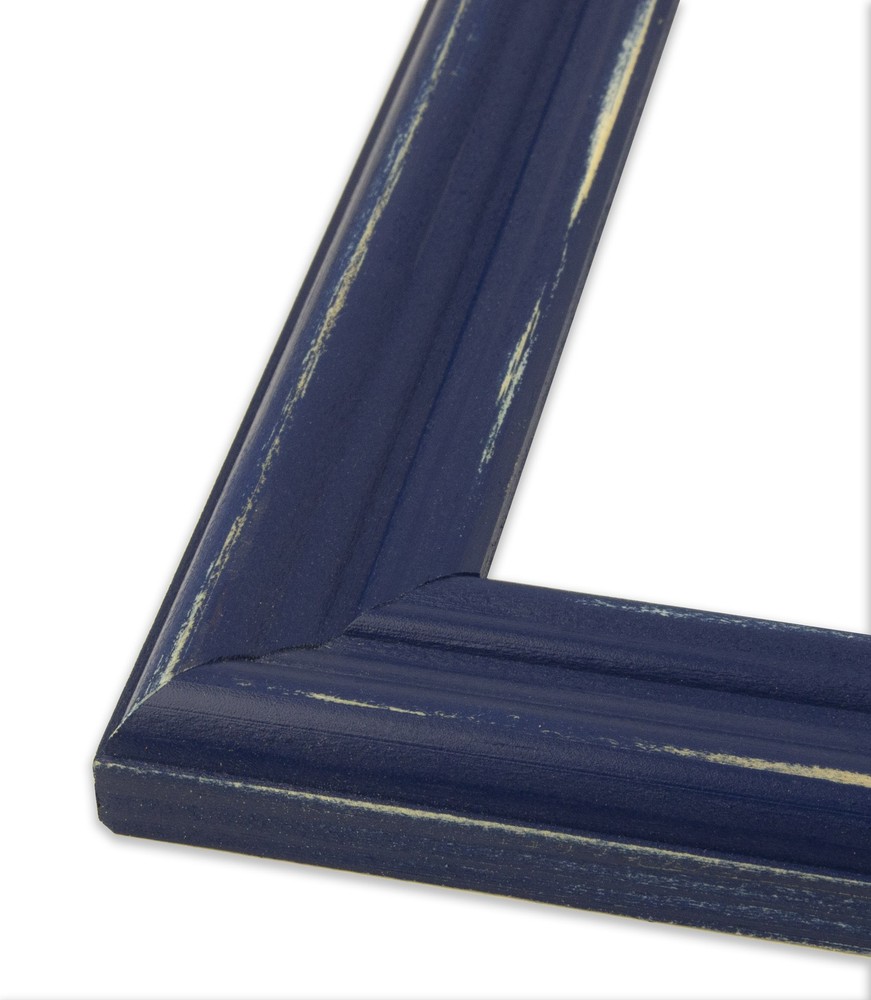 Distressed Lucy - Deep Blue Picture Frame - Solid Wood
