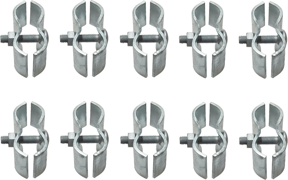 10 Set Chain Link Fence Panel Clamps 1-3/8" for round Pipe Panel Frame