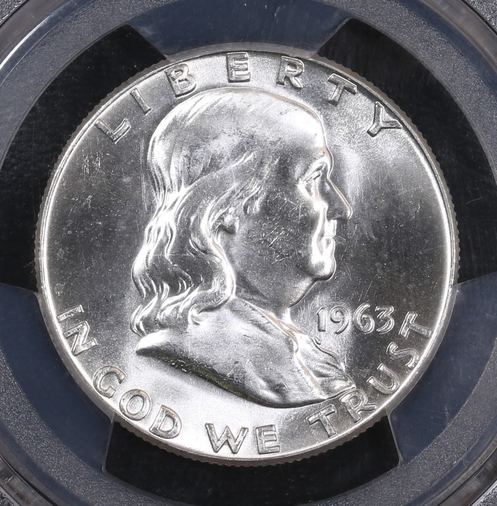 1963 P Half Dollars Franklin PCGS MS-65 FBL