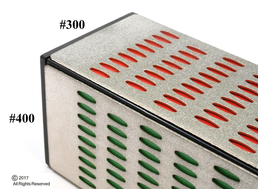 4 Sided Sharpening Stone Diamond Hone Block Kitchen Knife Sharpener Whetstone