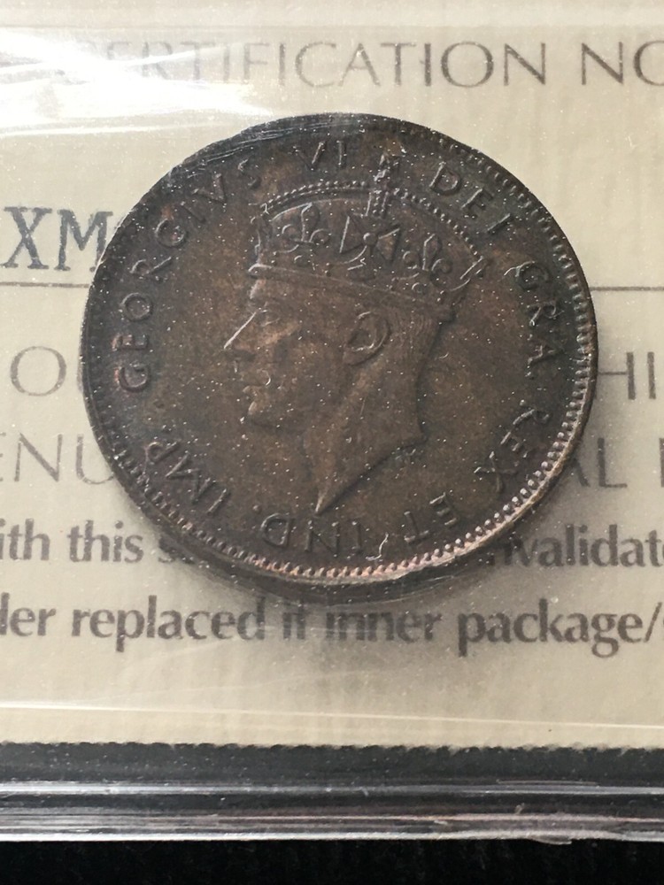 1944c, ICCS Graded Newfoundland, Small One Cent, **MS-60**