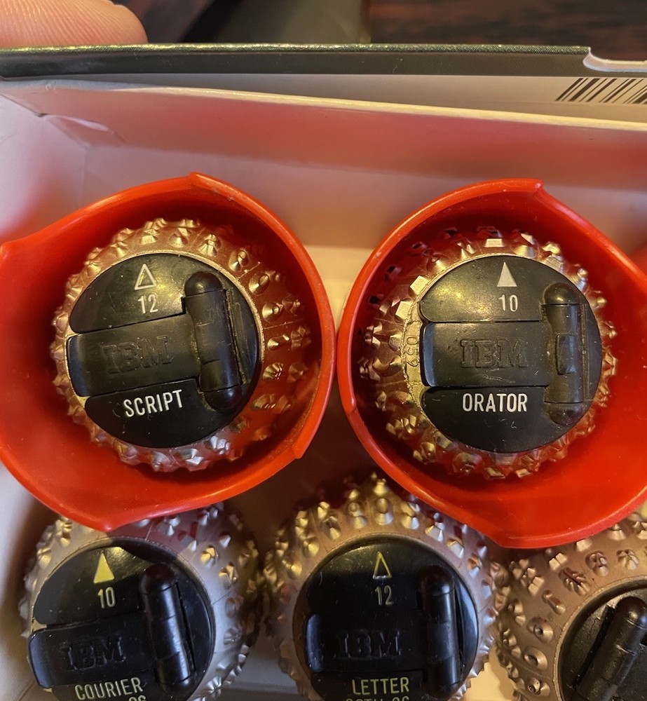 IBM Selectric III Typewriter Font Balls 10 & 12 Point USAI OCR-2- Orator- Script