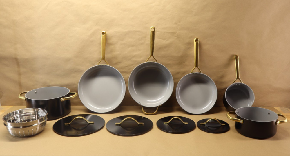 Member s Mark 11-Piece Modern Ceramic Cookware Set, Black