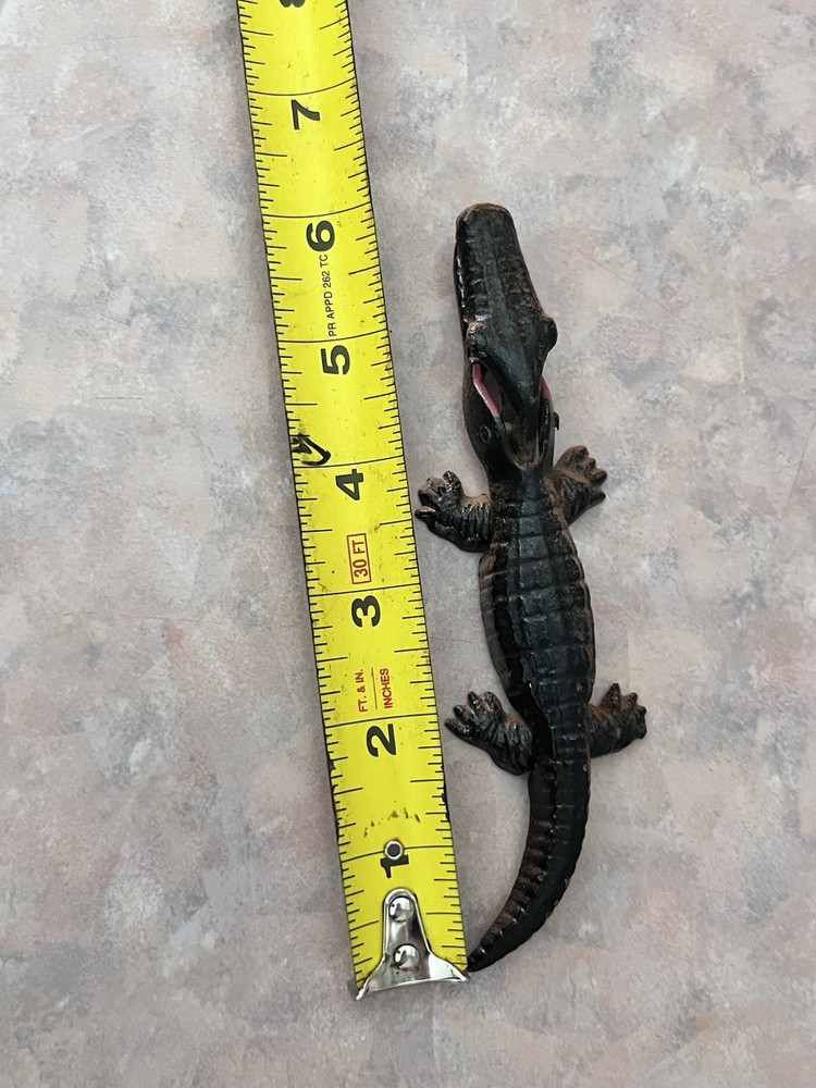 Vintage Cast Iron small Alligator original paint Nutcracker