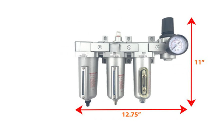 1/2″ NPT Filter Coalescing Desiccant Dryer Regulator System w/ Auto Drain