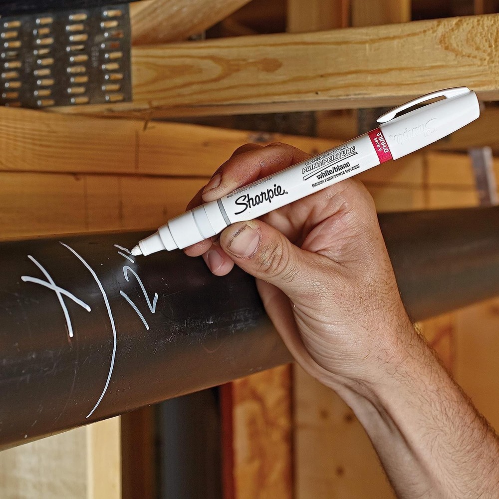 Sharpie Oil-Based Paint Marker, Medium Point, 1 Count (Pack of 3), Silver