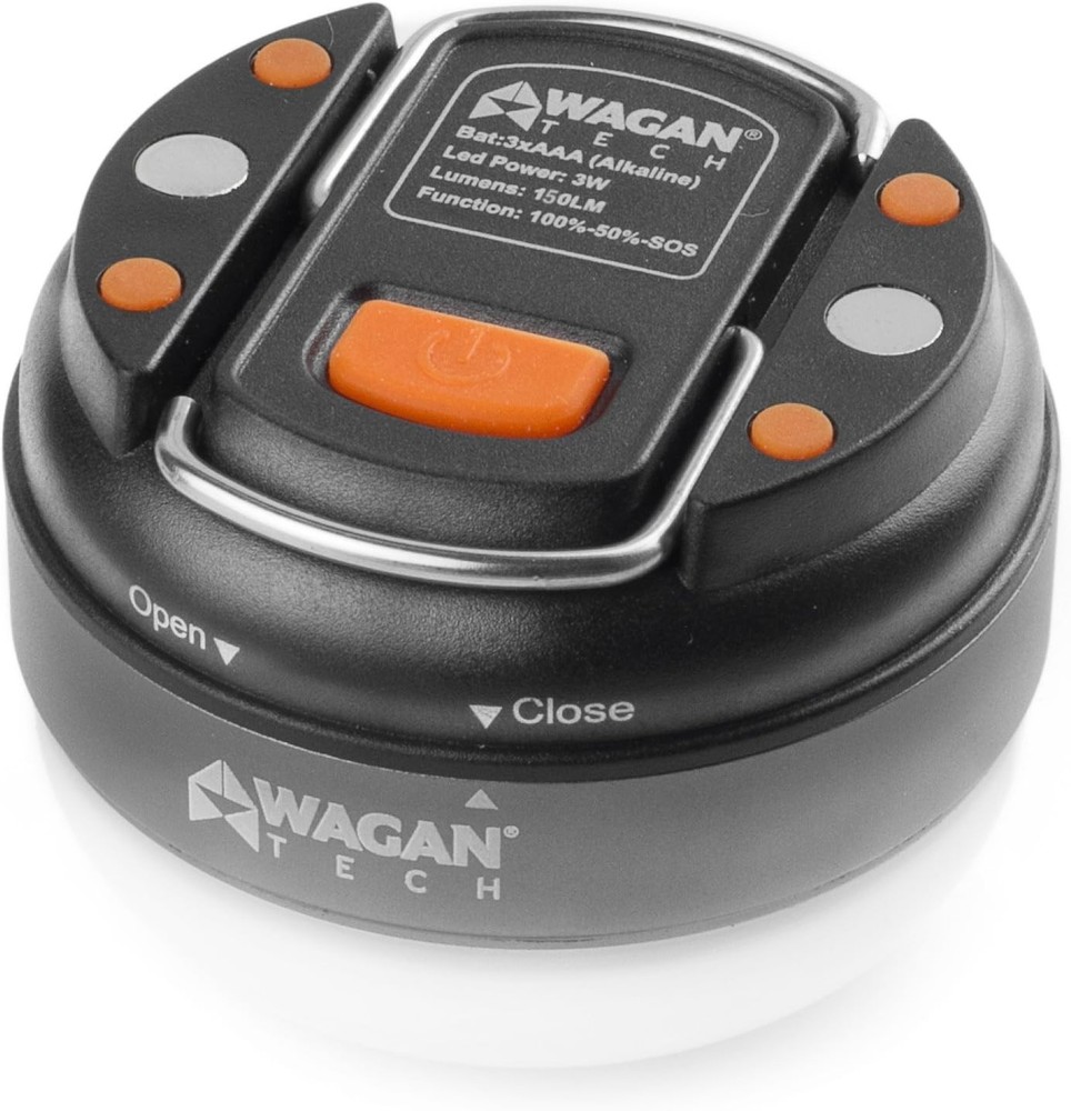 Wagan LED Camping Lantern Flashlight Dome Light for Hiking Emergency