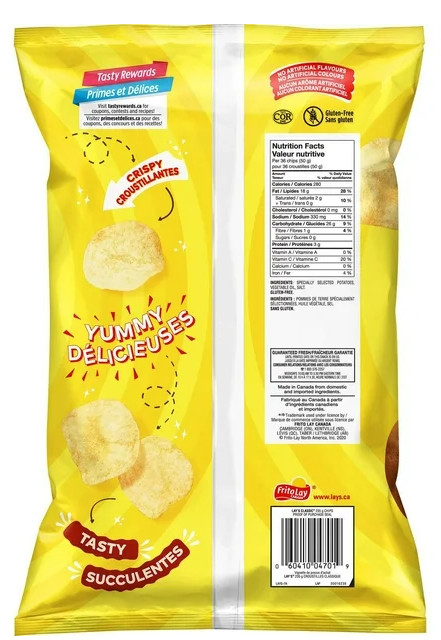 Lay's Classic Potato Chips, 235g (2 Pack)