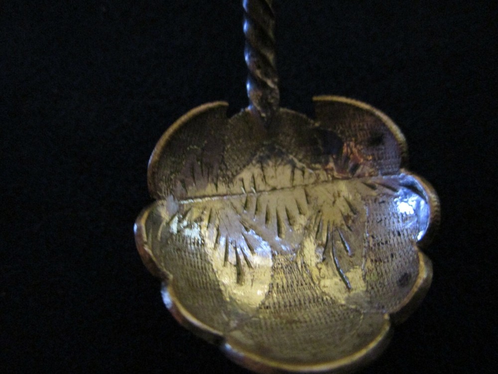 800 Silver Small Spoon, Asian/Indian Figural on Handle