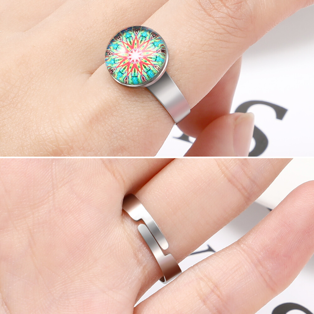 20 Pcs Adjustable Finger Rings Settings Bases with Blanks for Making Rings