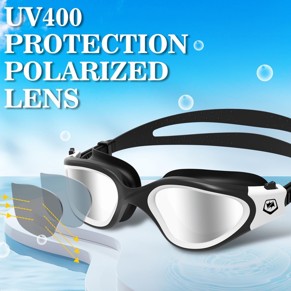WIN.MAX Polarized average size, Black&white/Silver Mirrored Lens