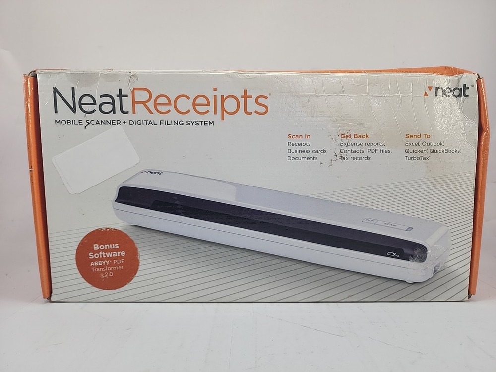 Neat Receipts Mobile Scanner + Digital Filing System Complete
