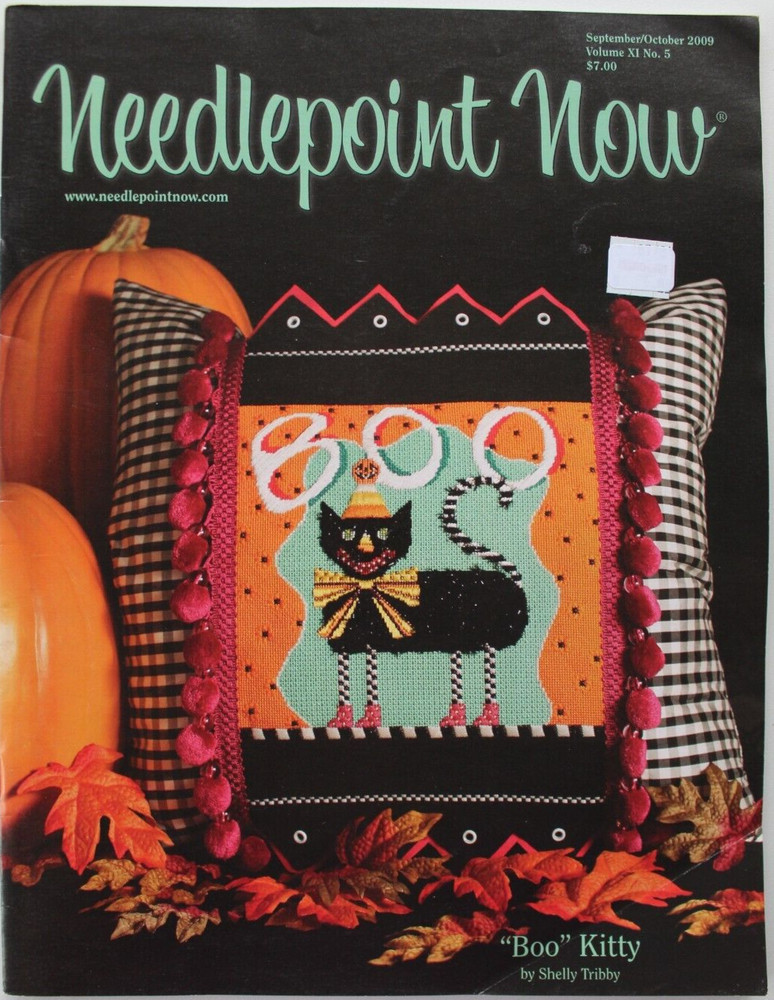 Needlepoint Now Magazine Boo Kitty Needlework Crafts Sept/Oct 2009