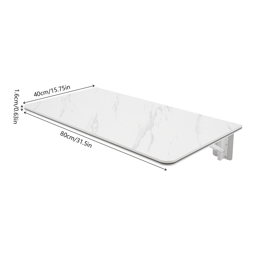 Modern Folding Wall Desk Wall-mounted Folding Table Foldable Table Indoor White