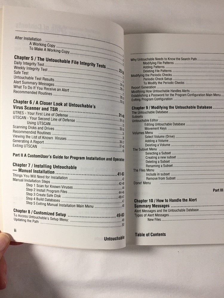 Untouchable A New Generation in Virus Protection Software User Manual