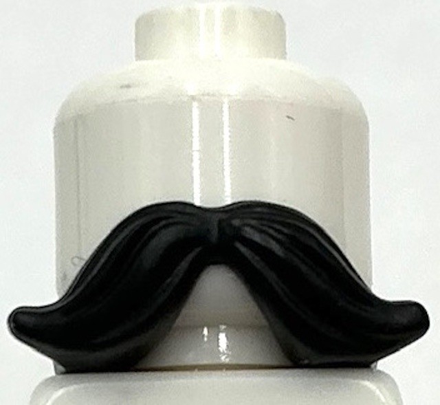 Lego New Black Minifigure Beard Moustache Part