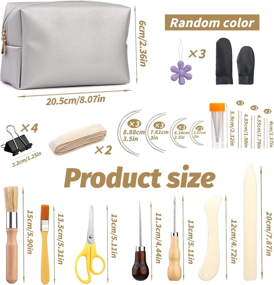 49 Pcs Book Binding Kits for Beginners Hand Bookbinding Tools Bookbinding Sup...