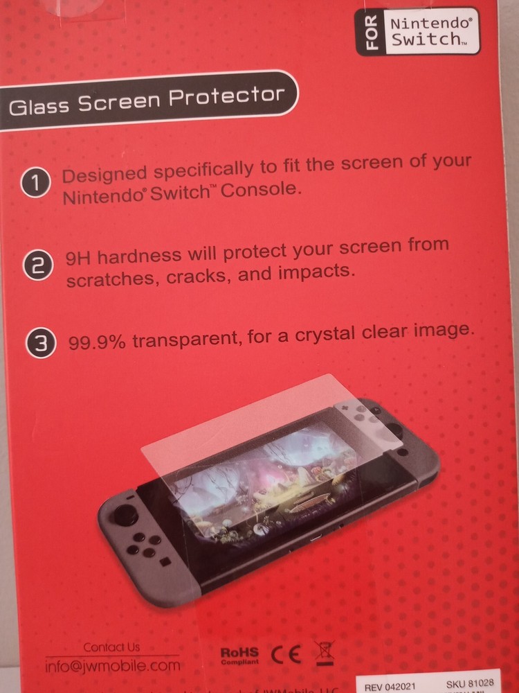ADVANCTECH Nintendo Switch Glass Screen Protector 2 Pack NIB
