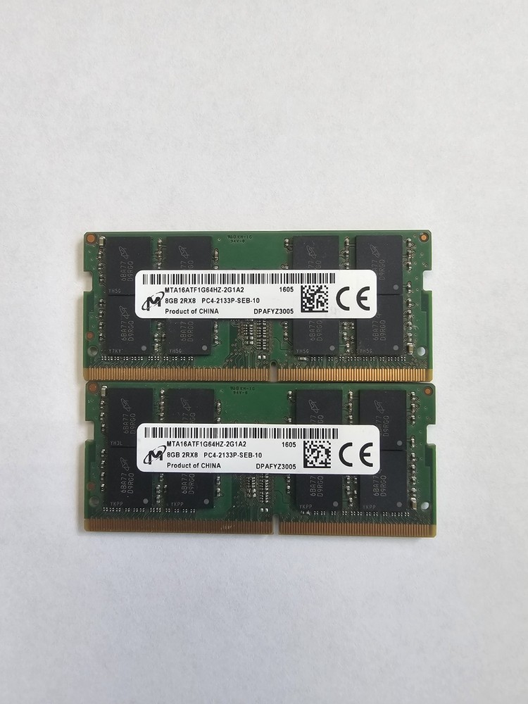 MICRON 16GB 2X8GB SODIMM Memory - Tested Working